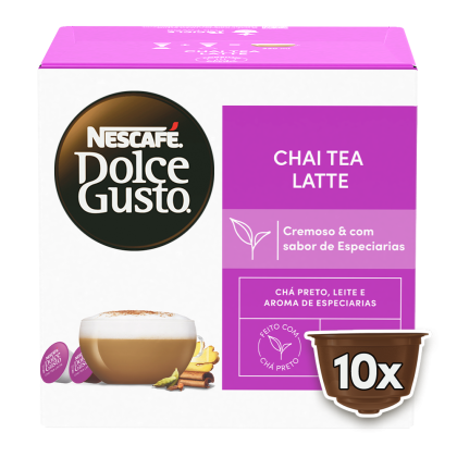 Front view of Chai Tea Latte (16 pods) box