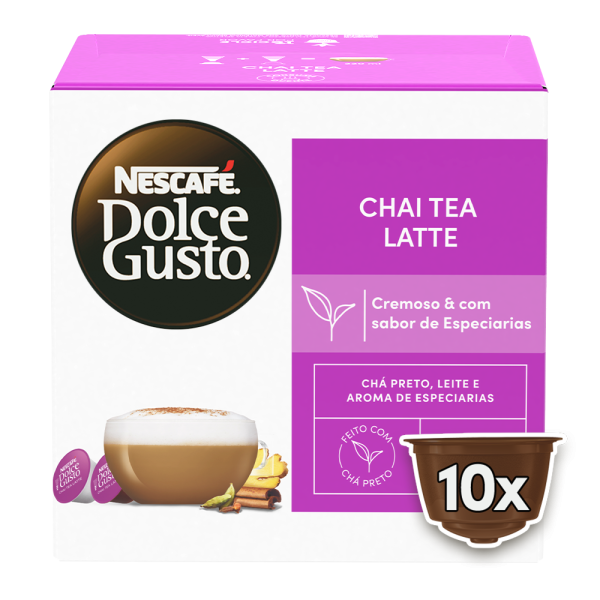 Front view of Chai Tea Latte (16 pods) box